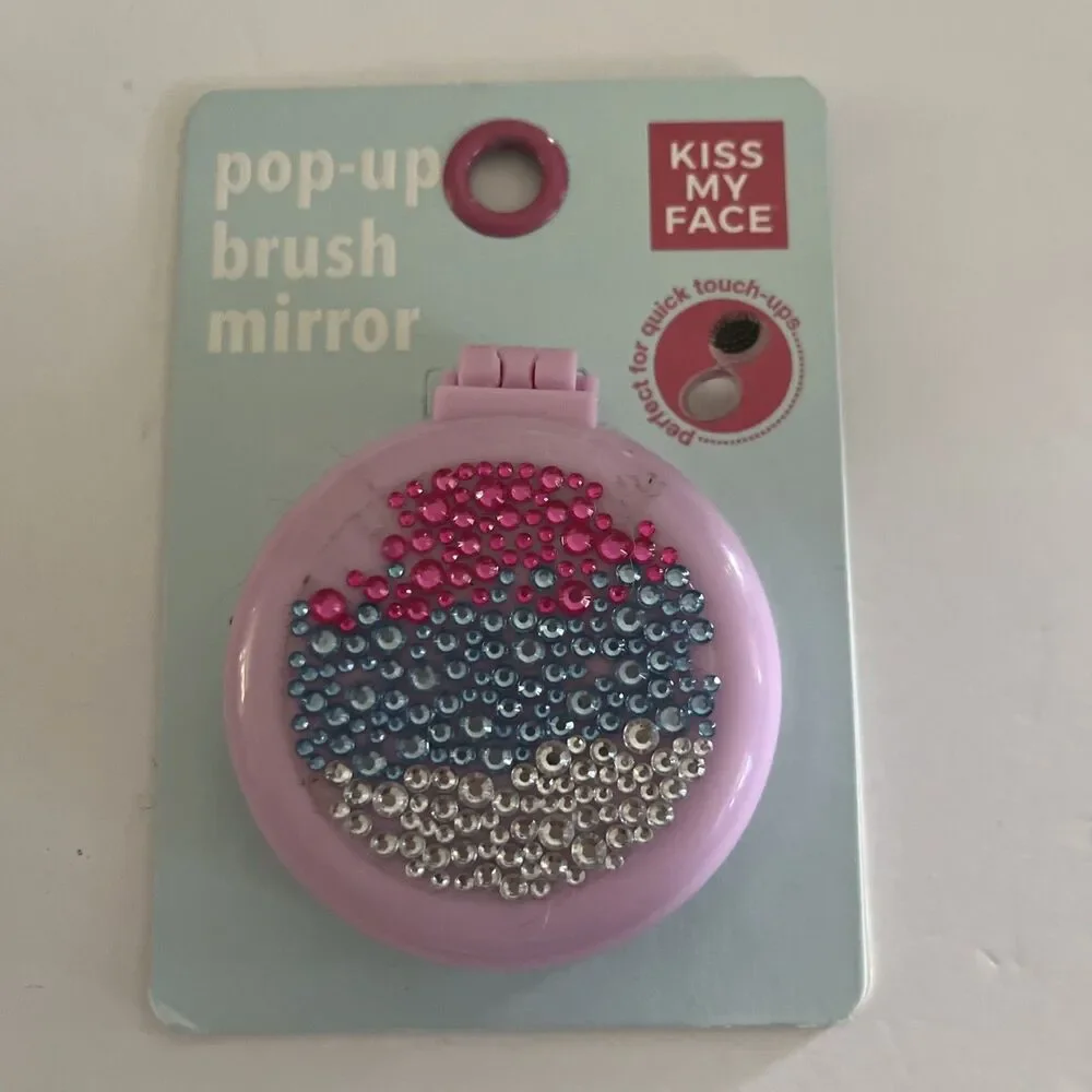 Kiss My Face Blotting Paper 100 Oil Absorbing Sheets , Puff,Mirror Pop Up Brush